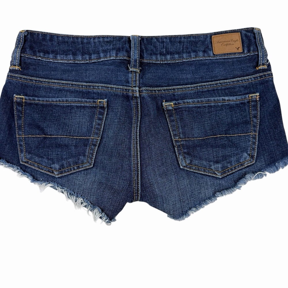 American Eagle Y2K Micro Mini Booty Shorts Size 0/30 Low Rise Distressed Indie